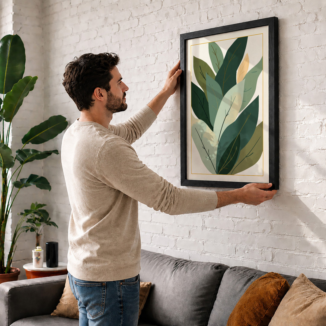 Sage Leaf Study Botanical - Framed Print