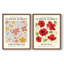 Ensemble de 2 estampes Vintage Floral Giclee - ensemble de 2-894865881-894865873