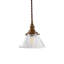 Clear Pleated Cone Glass Pendant with Retro Bell Shade
