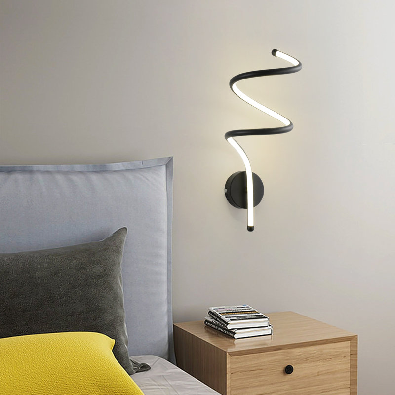 Gualterio Aluminum Modern LED Spiral-Shape Wall Light