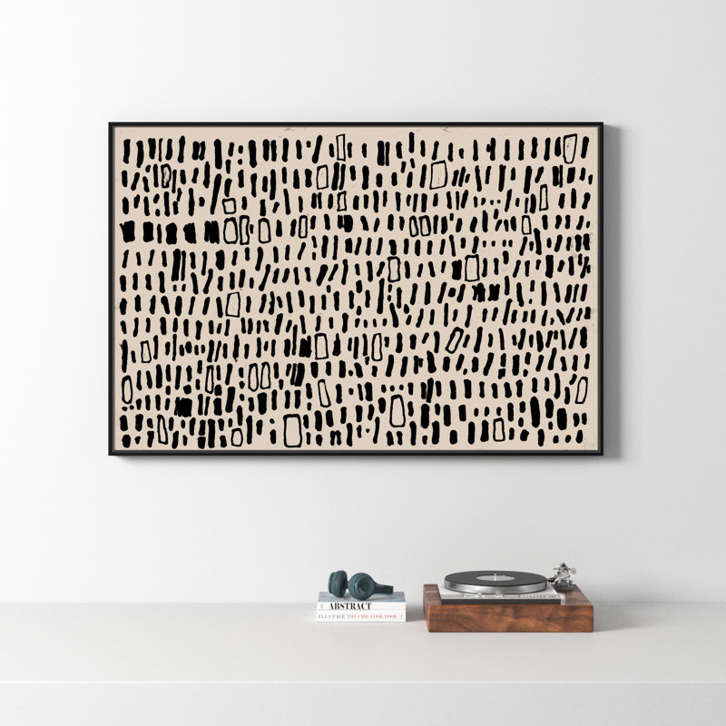 Tribal Code by Filippo Ioco, 41.5" H x 61.5" W x 2" D, Black