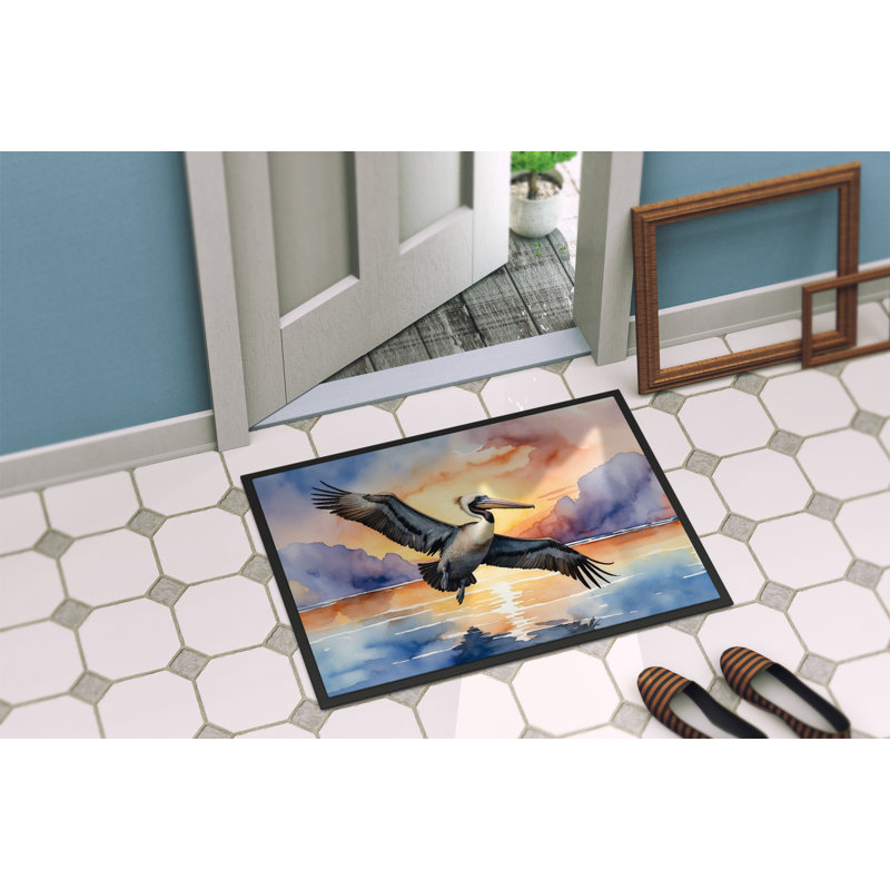Paillasson Pelican Fyling au lever du soleil, L 24 po x L 36 po