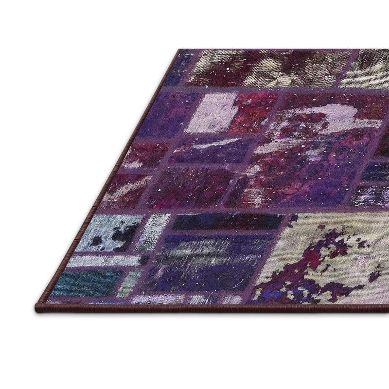 Tapis décoratif multicolore à motif abstrait, Tapis de couloir 2 pi x 5 pi
