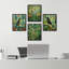Birds And Lush Botanicals Vibrant Jungle And Garden, impression sur papier, 4 pièces-97782542-97782547