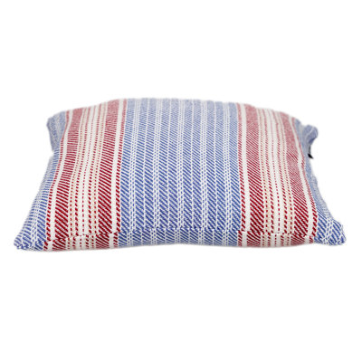 Parkland Collection Transitional Striped Blue 16" x 16" Pillow