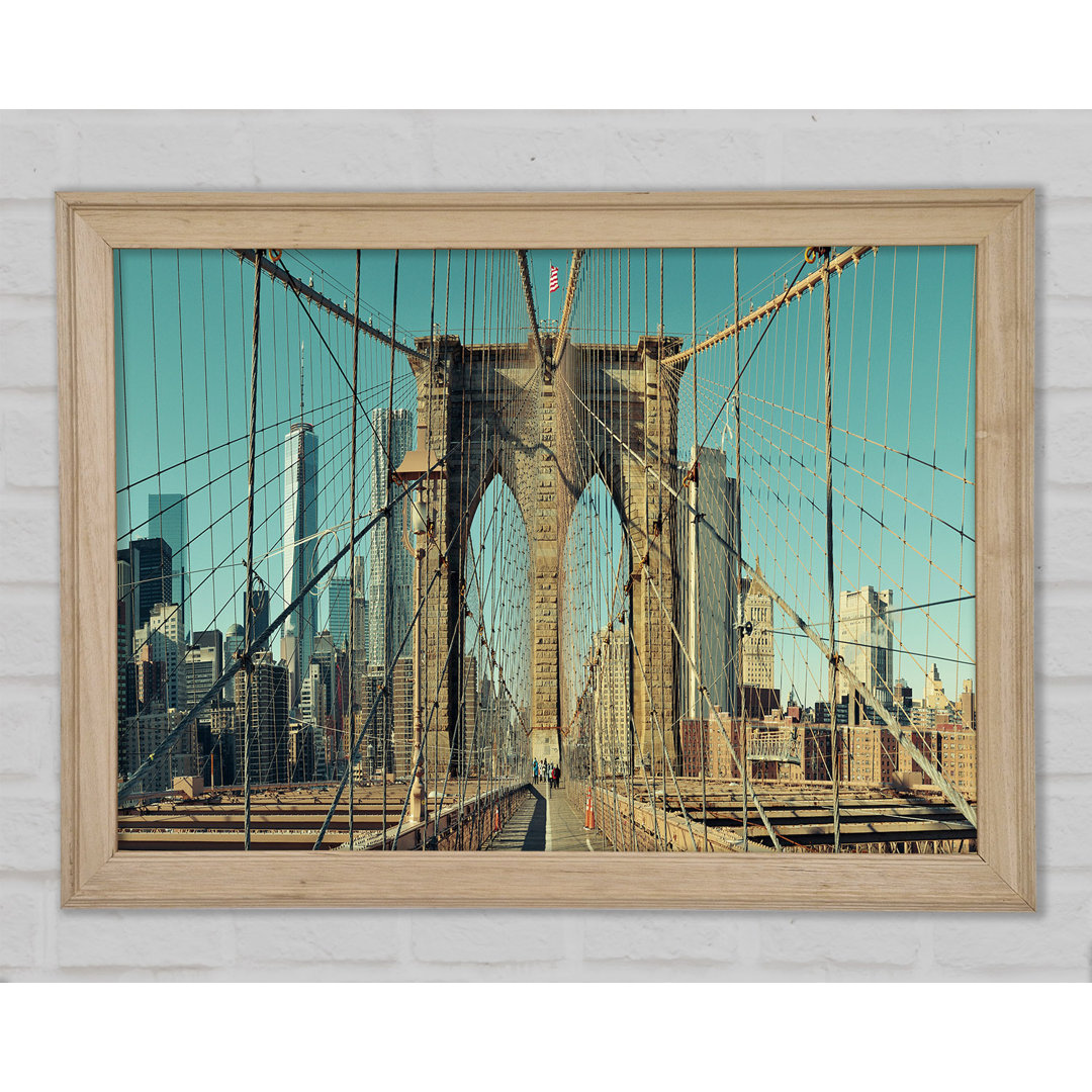 Amazing NYC Bridge - Einzelne Bilderrahmen Kunstdrucke