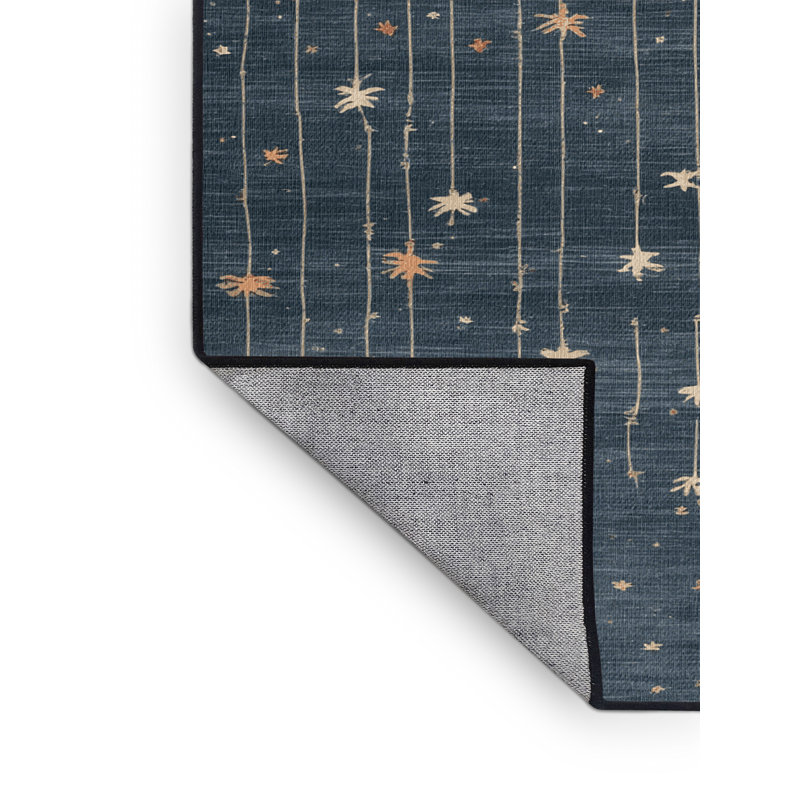 Tapis gris lavable à la machine, Rond 3 pi