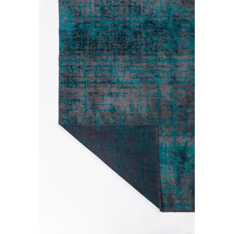 Rapture Gray/Green Abstract Luxury Area Rug, Rectangle 7'10" x 11'2"