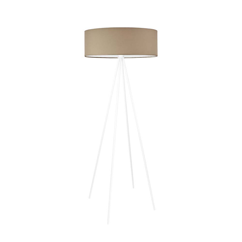 Arnesha 157cm Traditional Floor Lamp, Beige, White