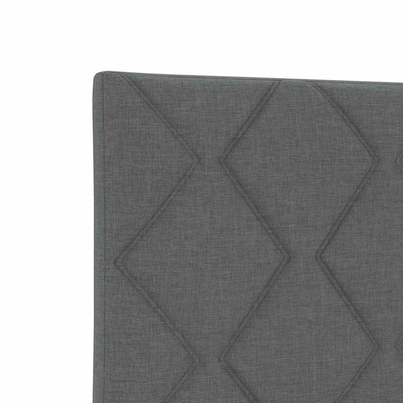 Fabric Headboard Geometric With Headboard Fabric, Dark Grey, 140 x 190cm