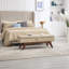 Banc rembourré en similicuir avec 4 pieds-604296617