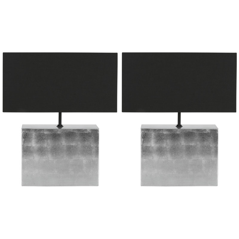 Lampe de table h 16,1" avec abat-jour rectangulaire edna