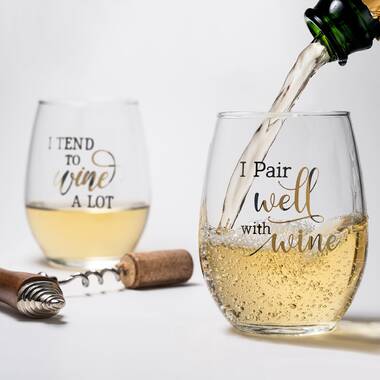 Funny Wine Glasses | Stemless Wine Glasses with Funny Sayings