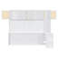 Lit escamotable double avec bureau et armoires en rotin, lit mural peu encombrant pour le bureau personnel, blanc chaud-1122837890