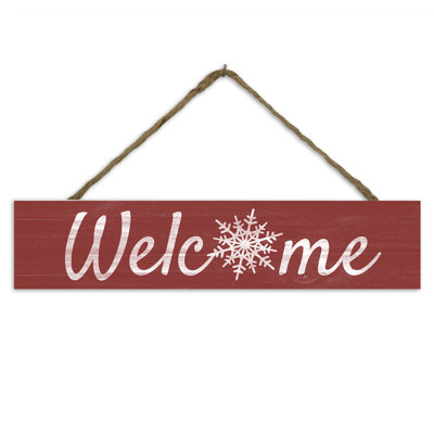 Enseigne de bienvenue flocon de neige