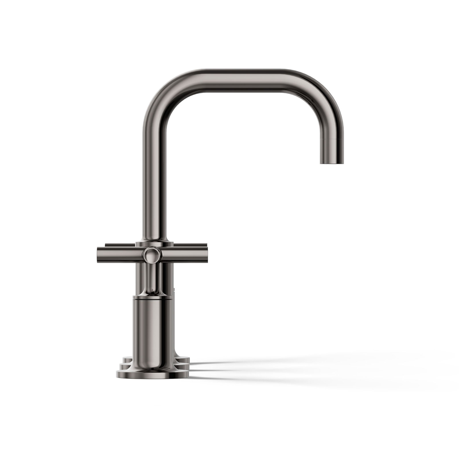 Purist High-Arc Cross-Handle Widespread Faucet, Vibrant Titanium