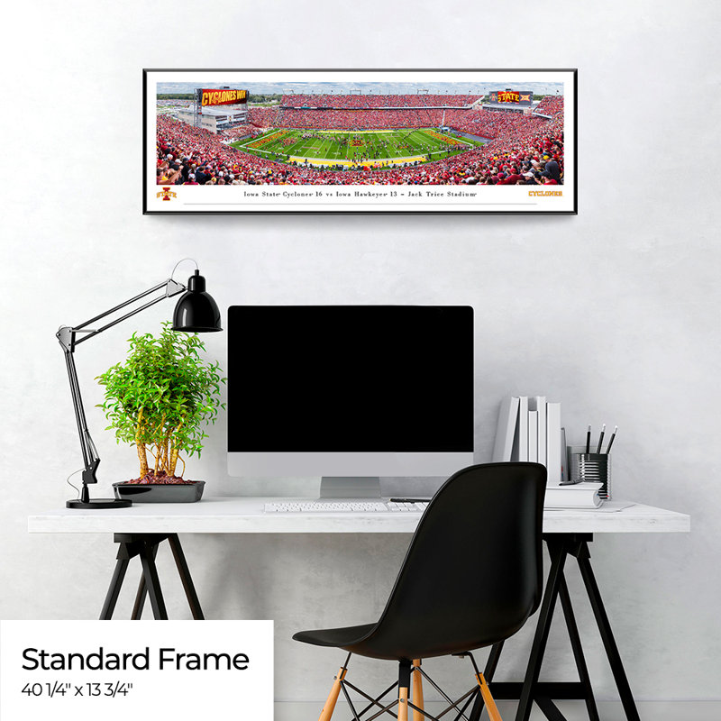 Iowa State Cyclones Football - cadre standard, H 13,75 po x l 40,75 po, Impression encadrée sans passe-partout
