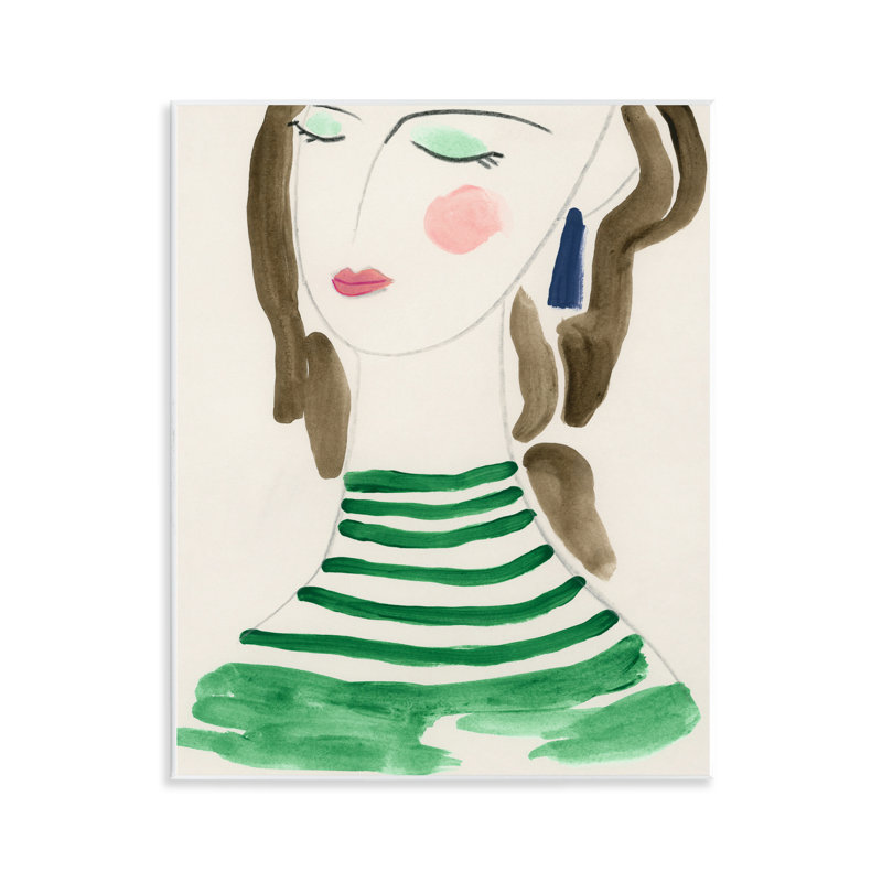  «Woman in Green Stripes», art mural par June Erica Vess