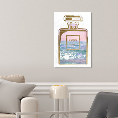 «Fashion and Glam Blush Ocean Spray Perfume Perfume», reproduction d'art sur toile