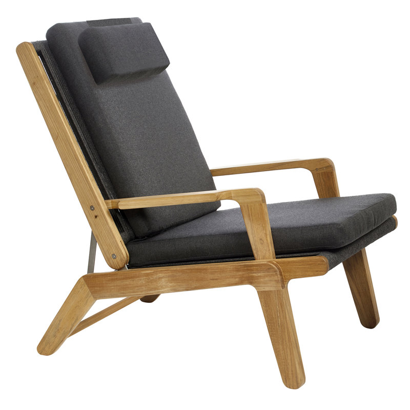 Skagen Teak Outdoor Lounge Chair, 2.4"