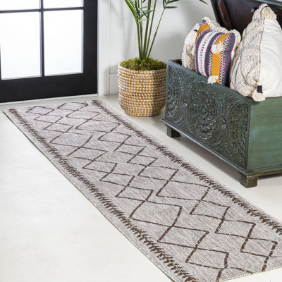 Mui Tribal Diamond Trellis Beige/Brown Indoor/Outdoor Rug