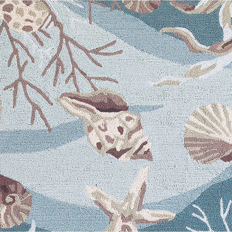 Tapis en polyester écume de mer 90 po x 90 po