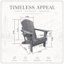 Ensemble de chaises Adirondack pliables d'extérieur avec table d'appoint et porte-gobelets pour se détendre sur la terrasse
