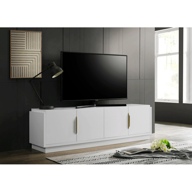 Meuble télé 4 portes avec tablette réglable pour le salon
