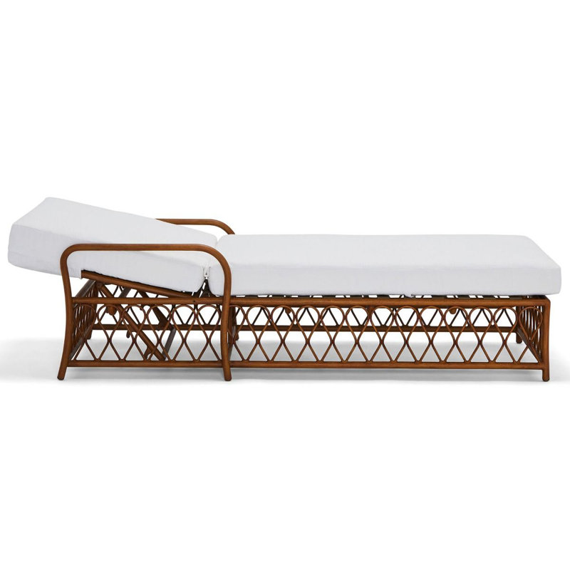 Cane Outdoor Chaise Lounge, Graphite, Sailcloth Salt
