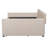 Full Size Upholstered daybed with Trundle and Wood Slat Support-17194355