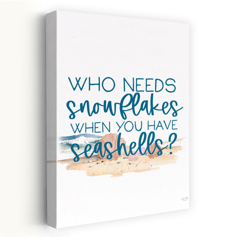 «Who Needs Snowflakes», art lunatique abstrait côtier, H 24 po x l 16 po