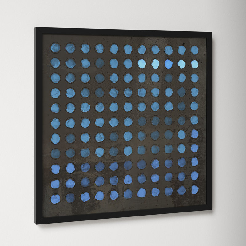 Squared Circles 5 by Jacques Pilon, 24" H x 24" W x 1.25" D, Black