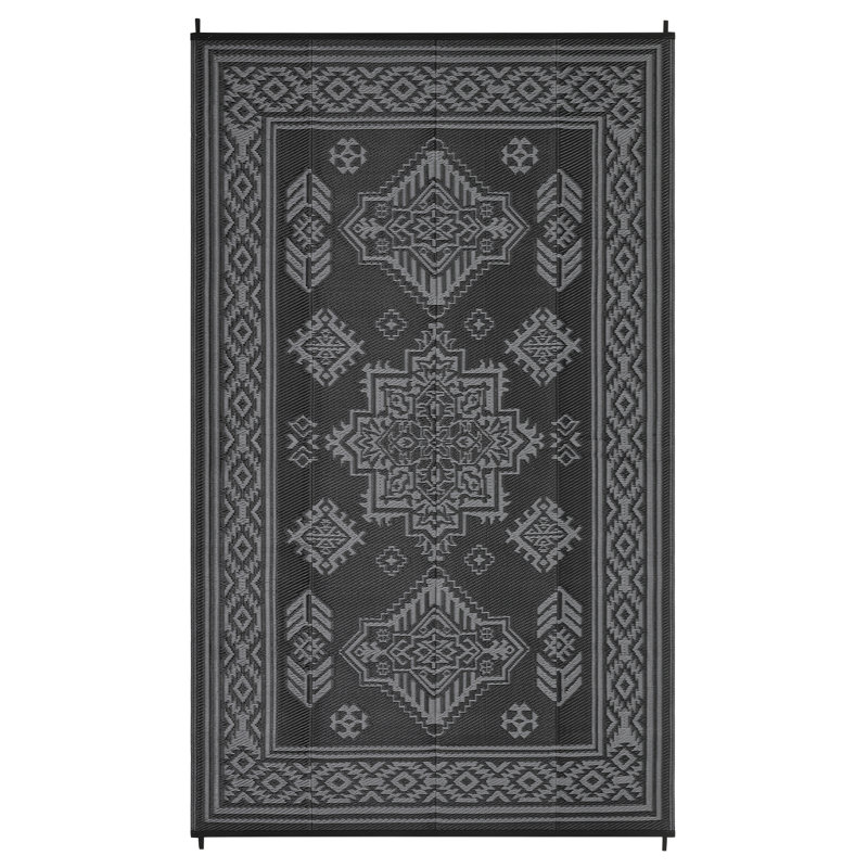 Tapis de patio imperméables rétro pour roulottes de voyage, terrasse, pique-nique, porche, camping-car, balcon, plage