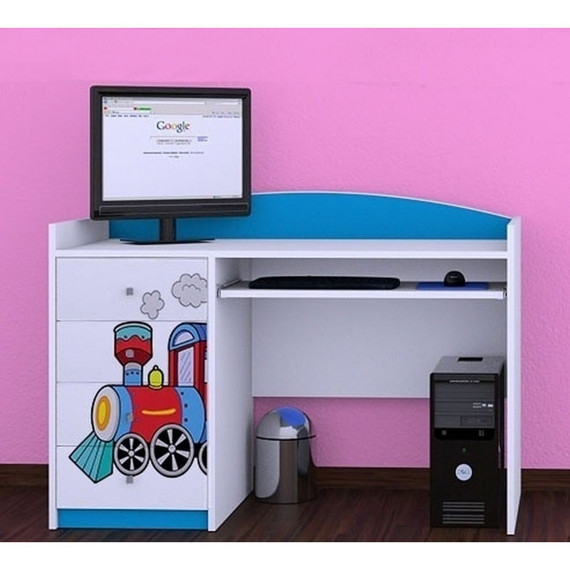 Cayden 125cm Computer Desk, Blue