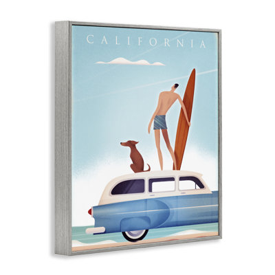 «California Beach Day with Dog», art de la giclée par Martin Wickstrom