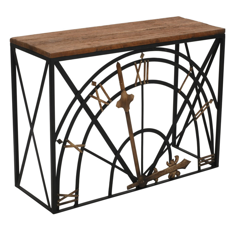 Fanette 100cm Solid Wood Top Console Table