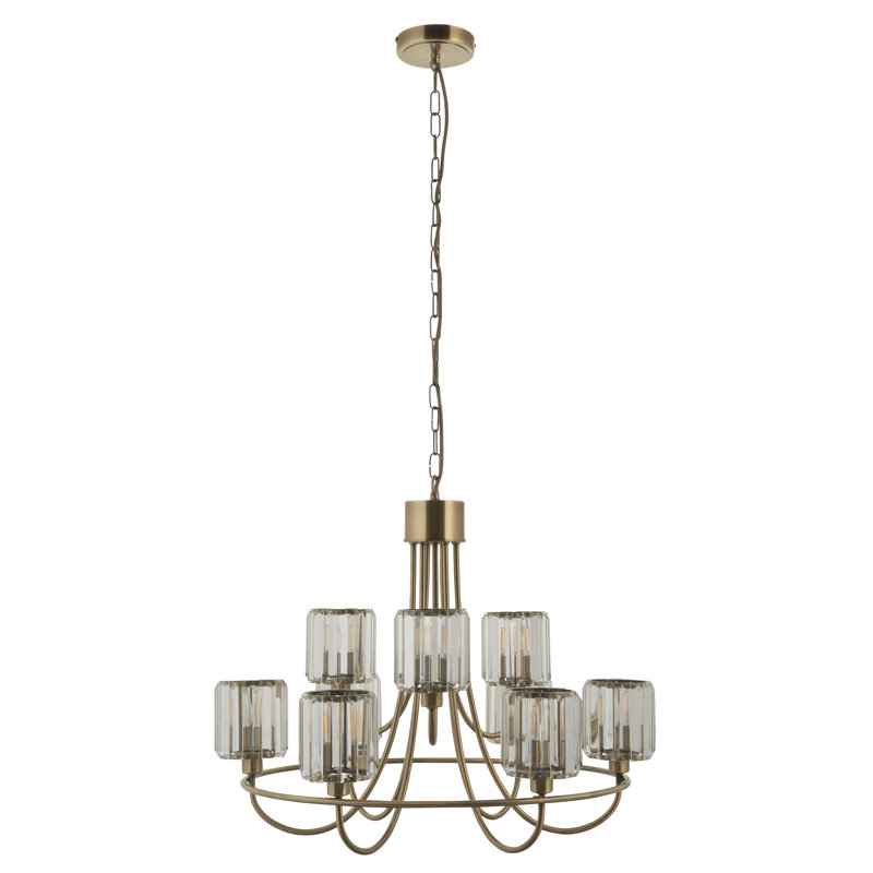 Ampelius 9 - Light Shaded Chandelier