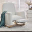 Chaise berçante en tissu avec repose-pieds réglable-1287876489
