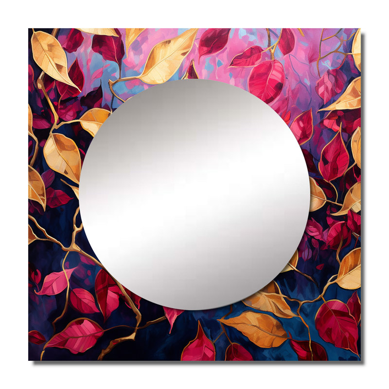 Miroir mural Fabrice - Leaves, 23 po x 23 po