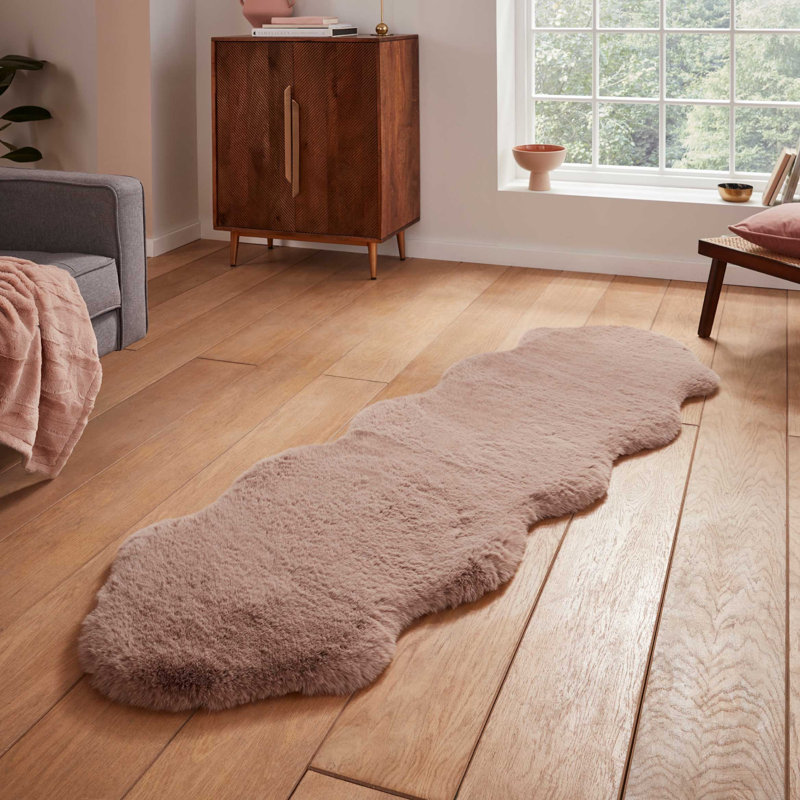 Lehi area rug Table Tufted Sheepskin Mink, Novelty 60 x 180cm