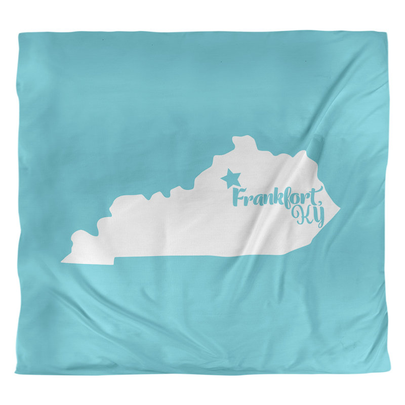 Ensemble de housse de couette frankfort kentucky, Housse de couette pour très grand lit, Bleu sarcelle, Microfibre