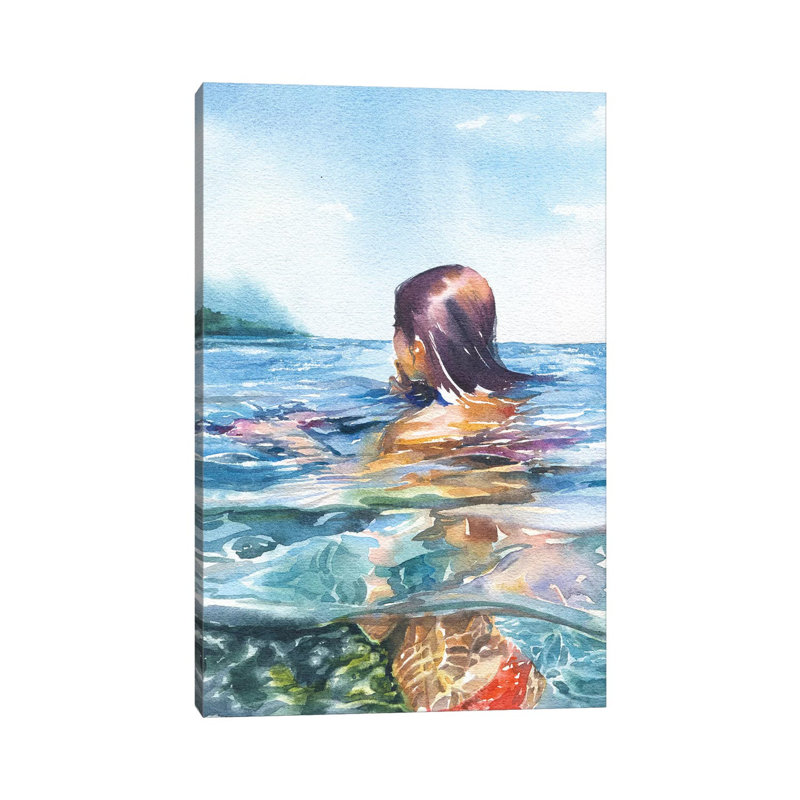 Swimming by Marina Ignatova - Wrapped Canvas Print, 20.32 cm H x 30.48 cm W