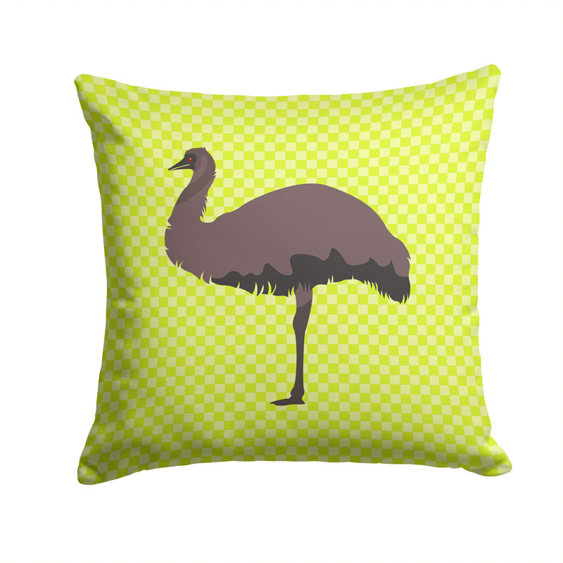 Coussin extérieur à damier ume, Vert, 14 po x 14 po