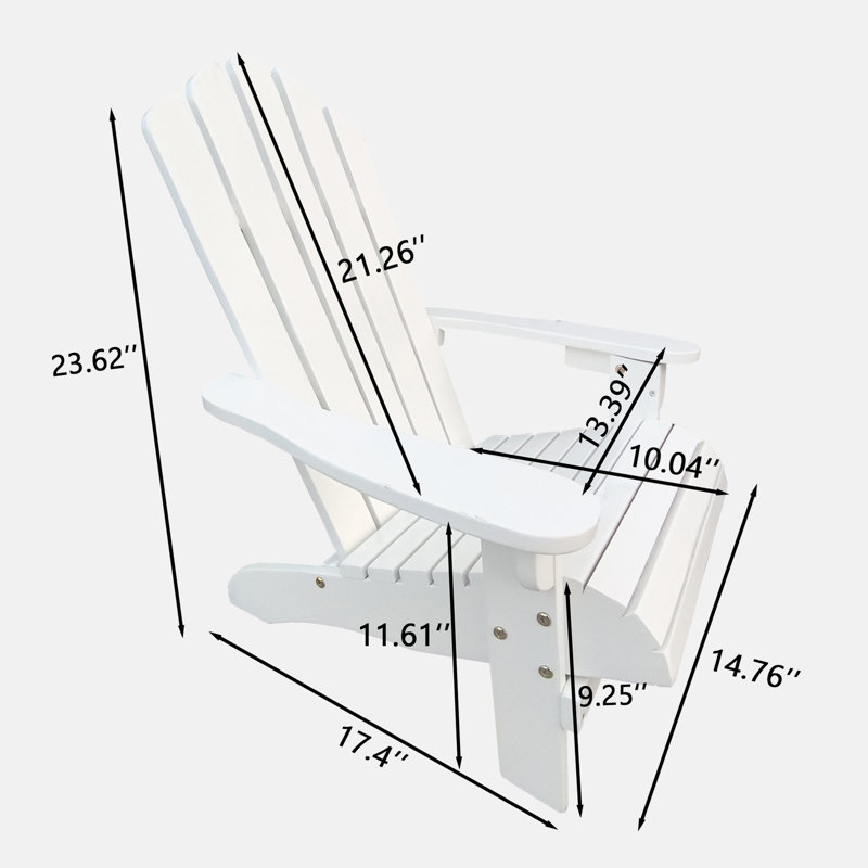 Crossan Solid Wood Children's Adirondack Chair, White