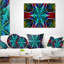 Glow Fractal Flower Layers - Coussin imprimé abstrait-30628909-30628905
