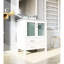 30 po L Blanc meuble-lavabo, P 18,25 po, comptoir en céramique, miroir 28 po, fermeture en douceur, rangement intérieur, surface de meuble-lavabo Scratch pour la salle de bain, meuble de rangement,