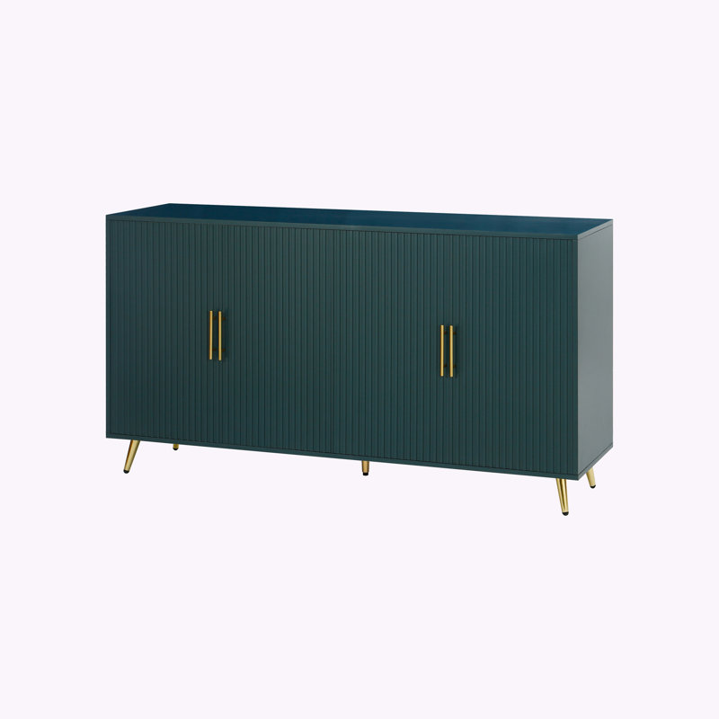 Tawaina Accent Cabinet,Wood TV Stand with Storage Cabinet & Adjustable Shelves, Media TV Console, Green