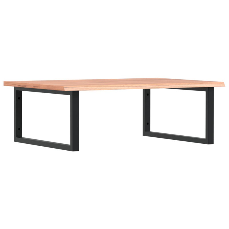 Ashwanth 80cm Solid Wood Bathroom Vanity Top, Oak/Black