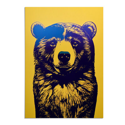 Block Print Bear - Wall Art