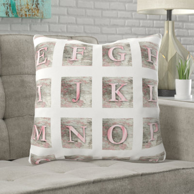 Coussin décoratif alphabet Calgary